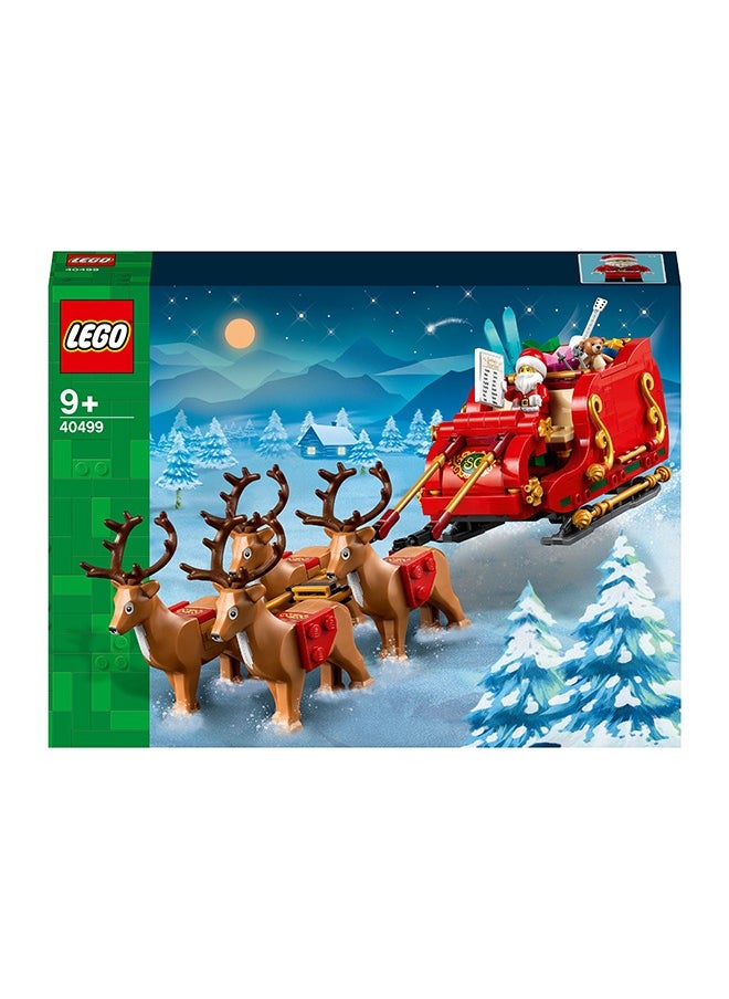 Santa’s Sleigh Set, Iconic Building Toy for Kids with Minifigure, Reindeer Figures and Guitar, Stocking Filler Idea or fun Christmas Decoration, Gift for 9 Plus Year Old Boys and Girls 40499