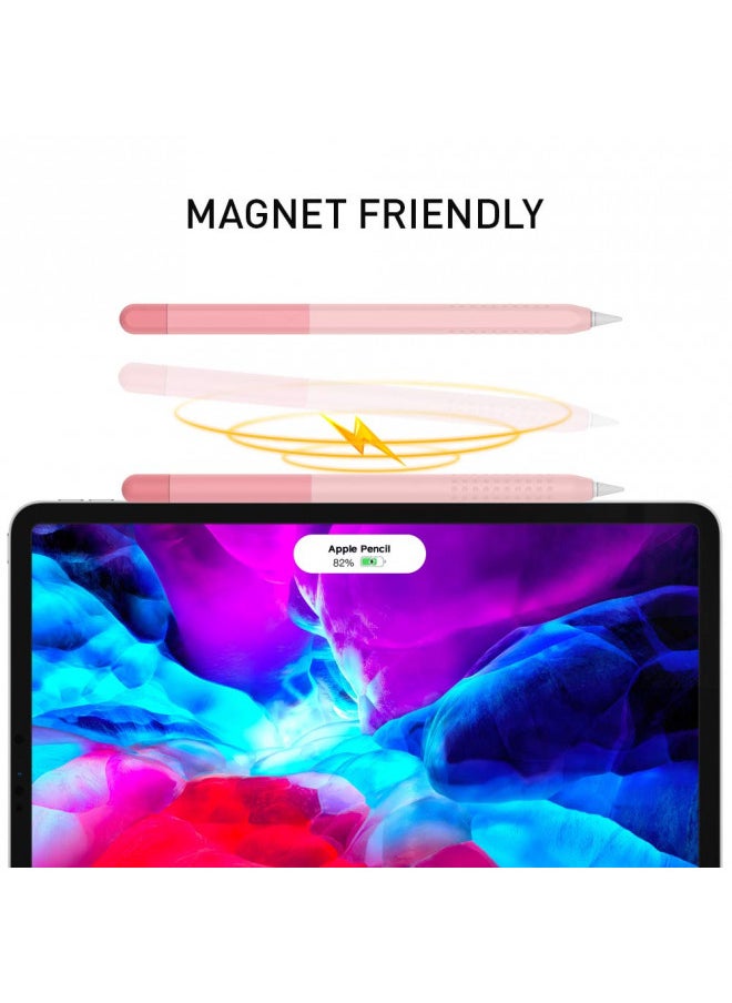 Delidigi Pencil Case Compatible with Apple Pencil 2nd Generation Case, Gradient Color Case Sleeve Silicone Cover Accessories for Apple Pencil 2nd Gen(Gradient Pink)