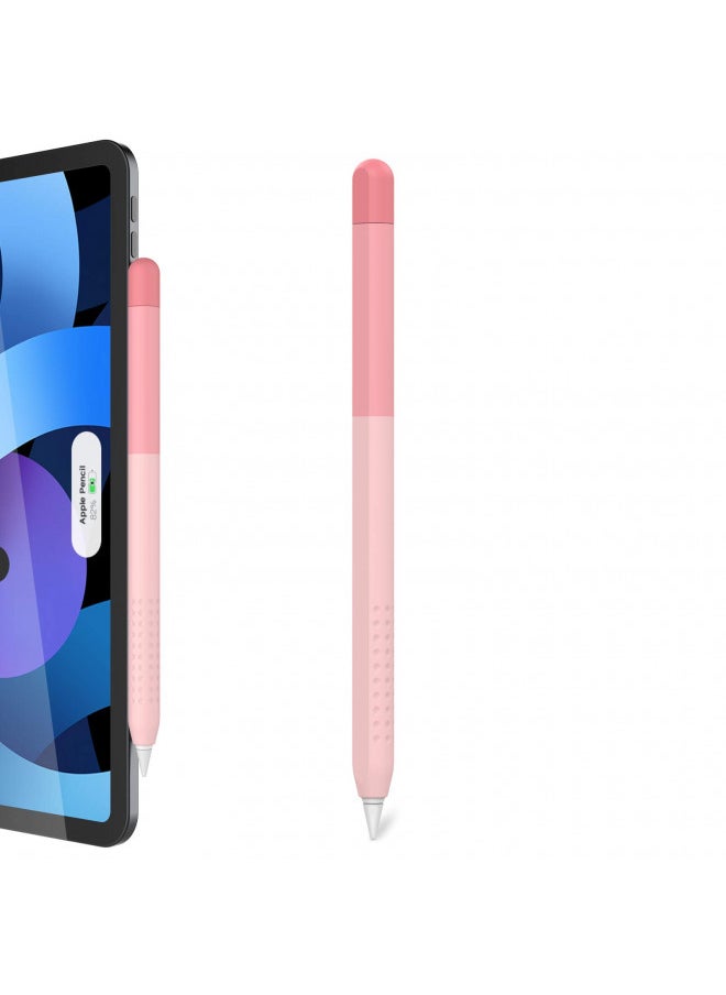 Delidigi Pencil Case Compatible with Apple Pencil 2nd Generation Case, Gradient Color Case Sleeve Silicone Cover Accessories for Apple Pencil 2nd Gen(Gradient Pink)