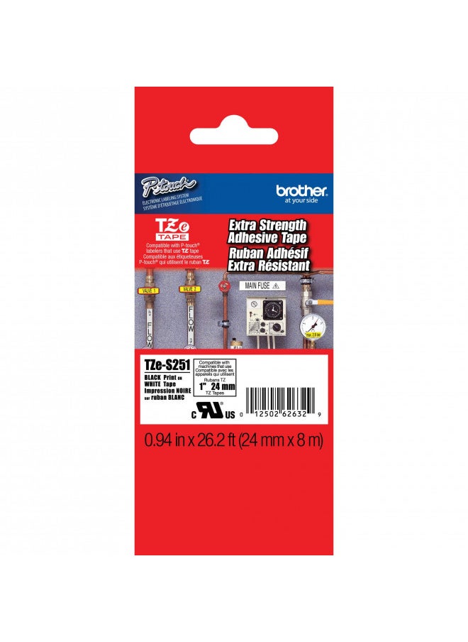 Brother Genuine P-Touch TZE-S251 Tape, 1