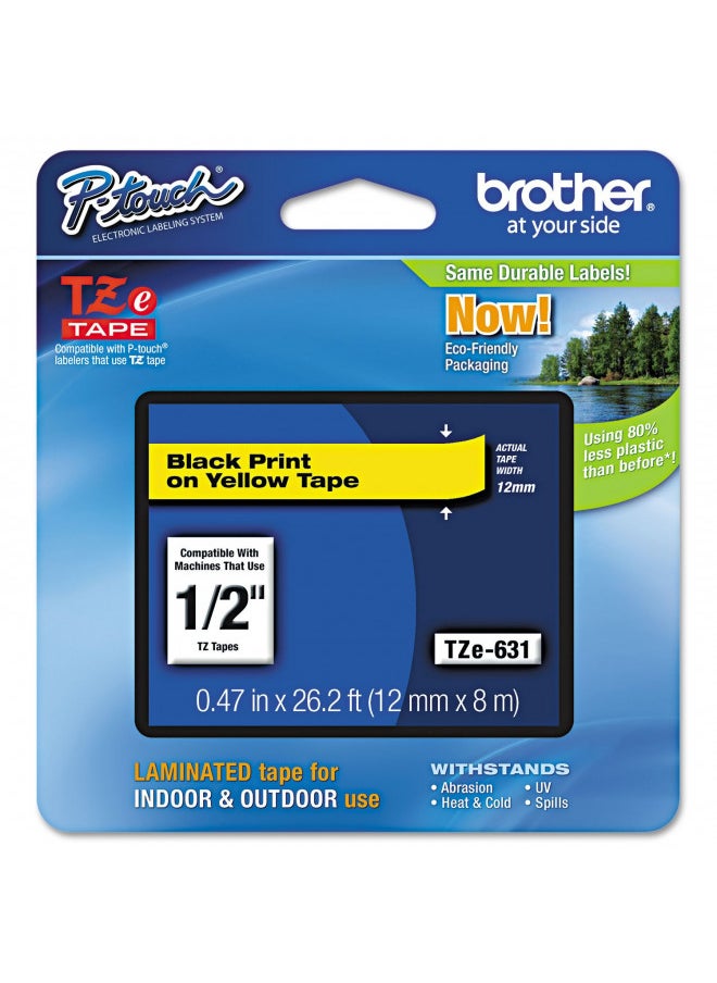 Brother Genuine P-Touch TZE-631 Tape, 1/2