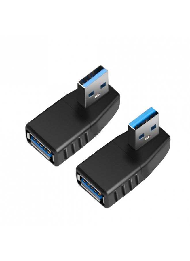 Oxsubor USB 3.0 Adapter 90 Degree Male to Female Coupler Connector Plug Left Angle and Right Angle