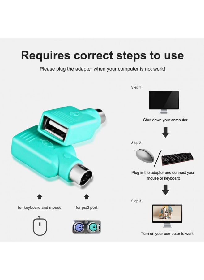 PS2 to USB Female,PS/2 Male Converter Changer Adapter for Keyboard Mouse 2pcs by Oxusbor(Notice:Can't Match All Motherboard,Have Matching Problem)