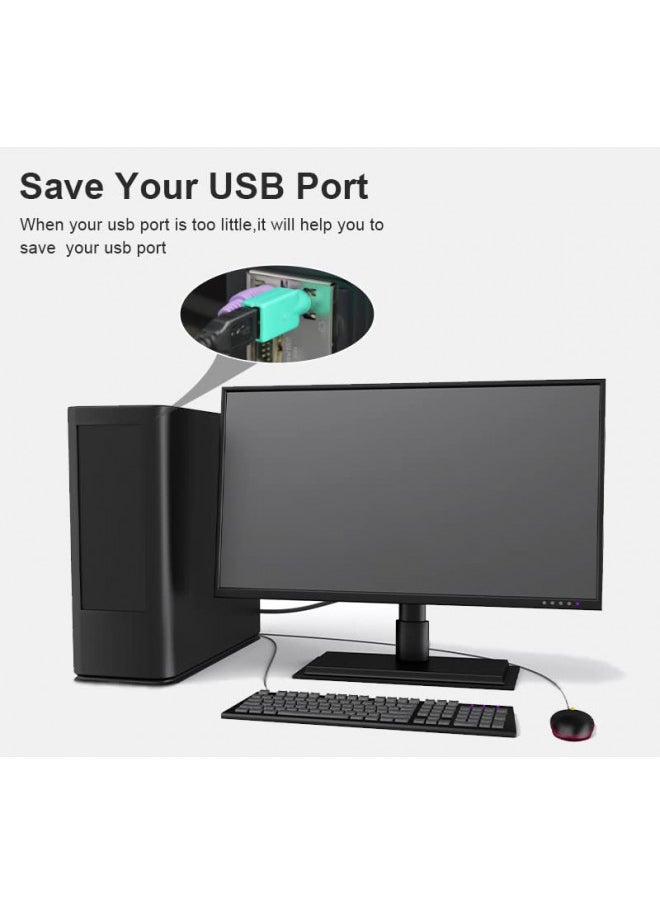 PS2 to USB Female,PS/2 Male Converter Changer Adapter for Keyboard Mouse 2pcs by Oxusbor(Notice:Can't Match All Motherboard,Have Matching Problem)
