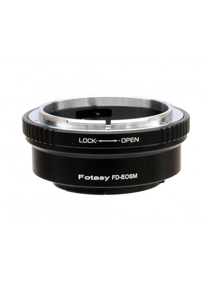Fotasy Cannon FD Mount Lens to EF-M Mount Adapter, FD EFM Adapter, FD EOS M Adapter, Compatible with Canon EF M Mount Mirrorless Cameras EOS M M1 M2 M3 M5 M6 M6 Mark II M10 M50 M100 M200