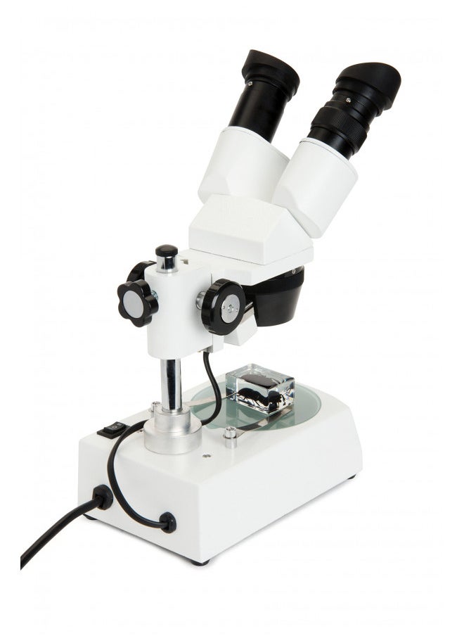 Celestron Celestron Labs Binocular Stereo Microscope 20-60x Magnification Upper and Lower LED Illumination Includes 10 Prepared Slides