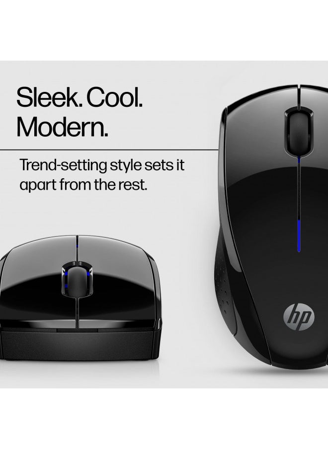 HP X3000 G2 Wireless Mouse - Ambidextrous 3-Button Control, & Scroll Wheel - Multi-Surface Technology, 1600 DPI Optical Sensor - Win, Chrome, Mac OS - Up to 15-Month Battery Life (28Y30AA#ABA, Black)