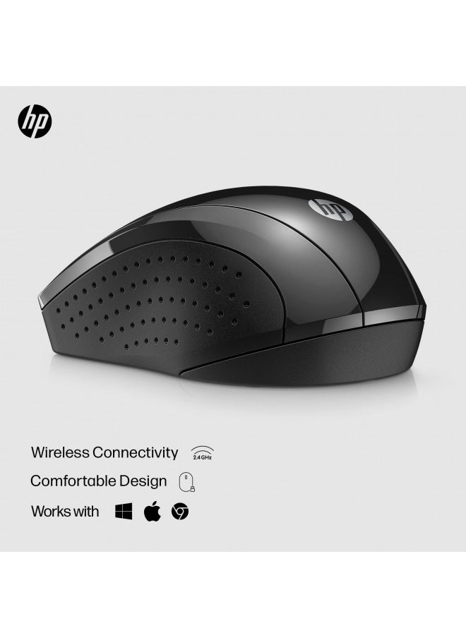 HP X3000 G2 Wireless Mouse - Ambidextrous 3-Button Control, & Scroll Wheel - Multi-Surface Technology, 1600 DPI Optical Sensor - Win, Chrome, Mac OS - Up to 15-Month Battery Life (28Y30AA#ABA, Black)