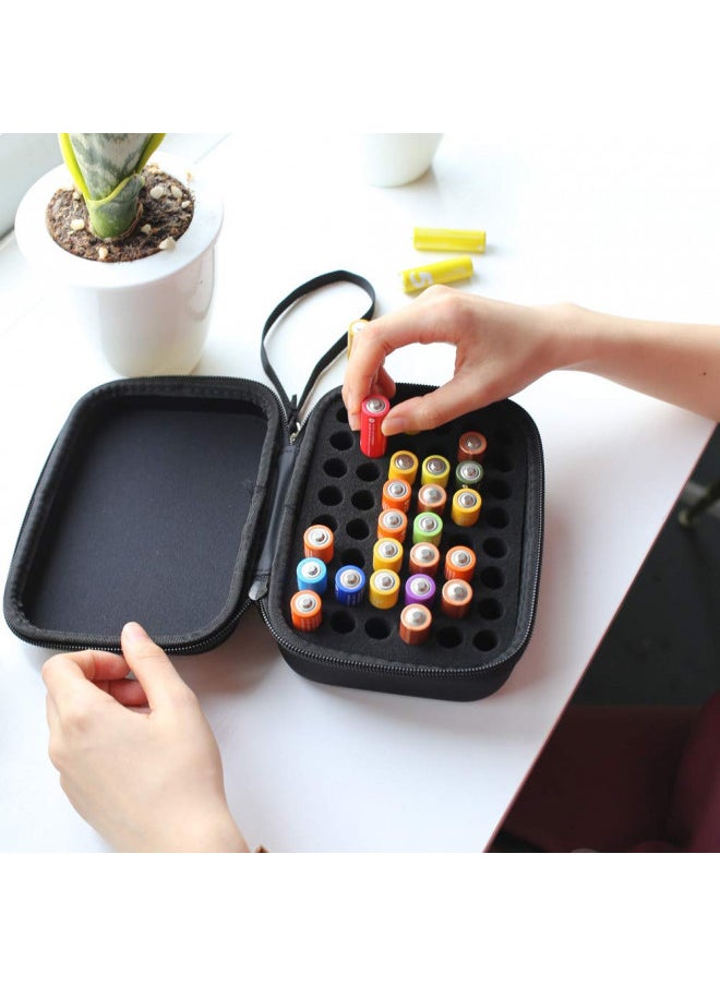 Comecase Hard Battery Organizer Storage Box Carrying Case Bag - Holds 48 Batteries AA [ Not Include Tester and Accessories ]