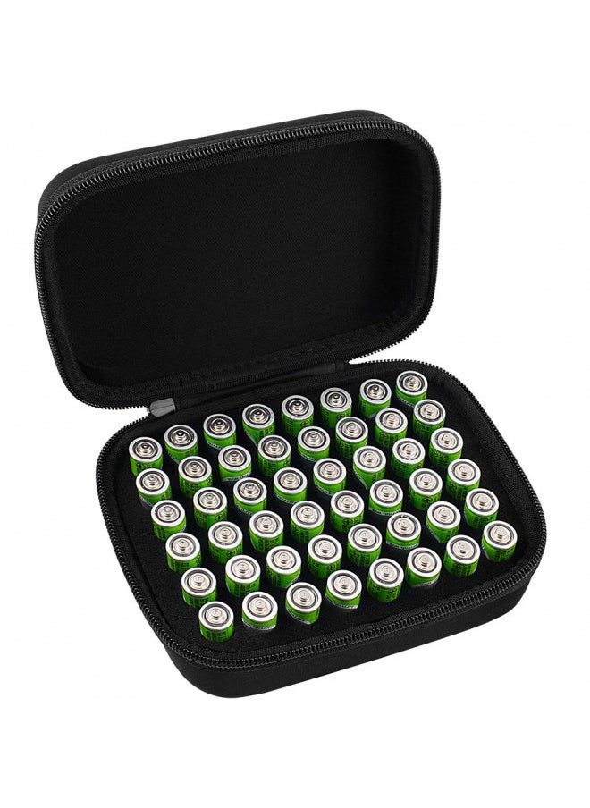 Comecase Hard Battery Organizer Storage Box Carrying Case Bag - Holds 48 Batteries AA [ Not Include Tester and Accessories ]