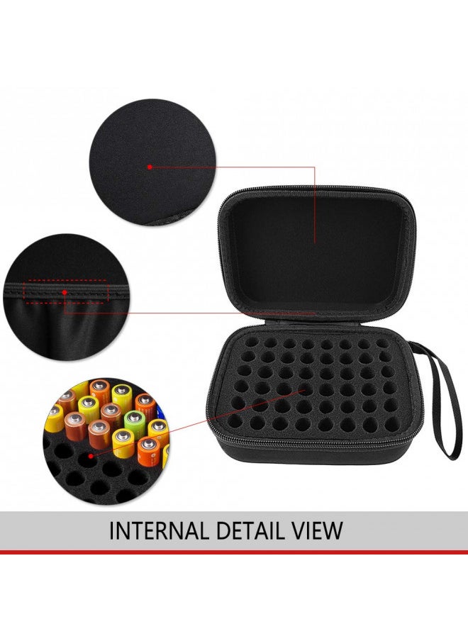 Comecase Hard Battery Organizer Storage Box Carrying Case Bag - Holds 48 Batteries AA [ Not Include Tester and Accessories ]