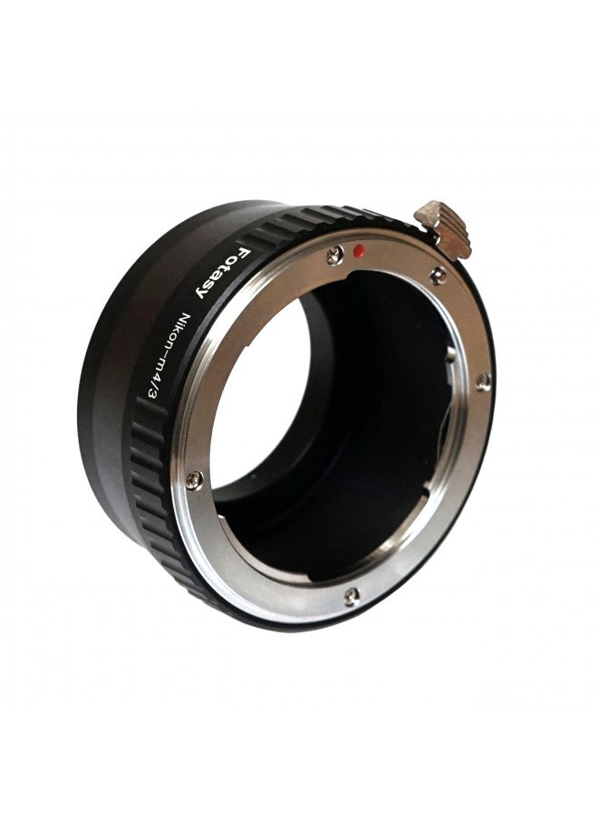 Fotasy Manual NK Lens to M4/3 Adapter, F Mount to MFT, Compatible with Nikon F lens Panasonic G7 G9 GF8 GF90 GH5 II GX7 GX9 GX850 G90 G91 G95 Olympus E-M1 E-M5 E-M10 I II III E-PM2 E-PM1 Pen-F E-M1X