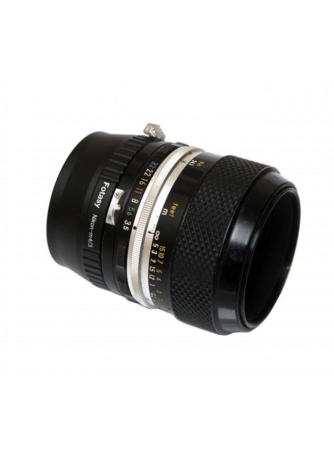 Fotasy Manual NK Lens to M4/3 Adapter, F Mount to MFT, Compatible with Nikon F lens Panasonic G7 G9 GF8 GF90 GH5 II GX7 GX9 GX850 G90 G91 G95 Olympus E-M1 E-M5 E-M10 I II III E-PM2 E-PM1 Pen-F E-M1X