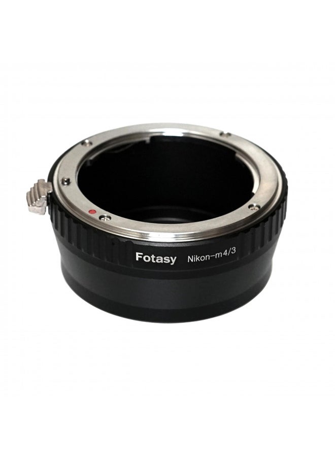 Fotasy Manual NK Lens to M4/3 Adapter, F Mount to MFT, Compatible with Nikon F lens Panasonic G7 G9 GF8 GF90 GH5 II GX7 GX9 GX850 G90 G91 G95 Olympus E-M1 E-M5 E-M10 I II III E-PM2 E-PM1 Pen-F E-M1X