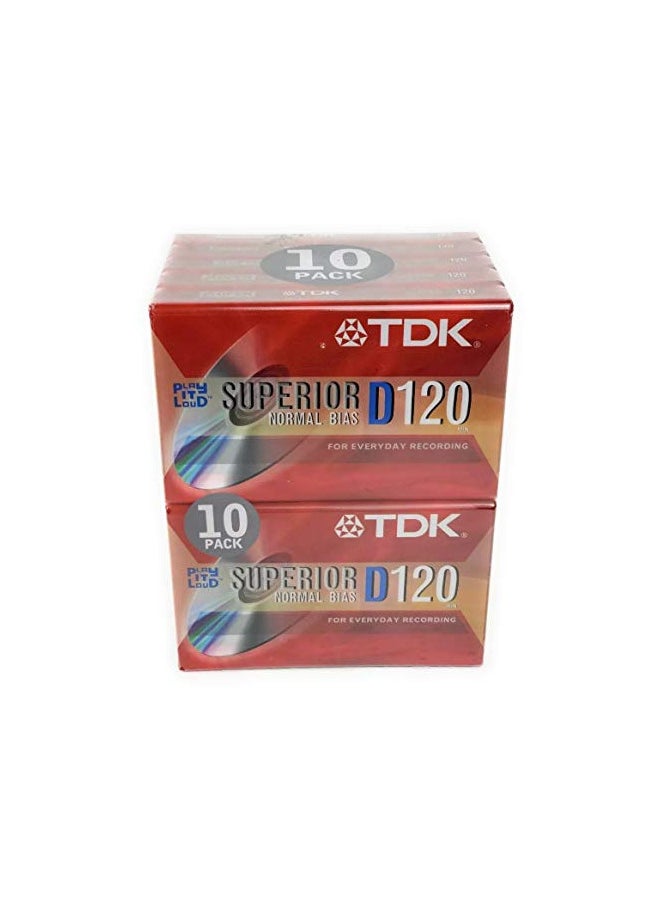 TDK D120 Dynamic Audio Cassette Tapes (10 pack)