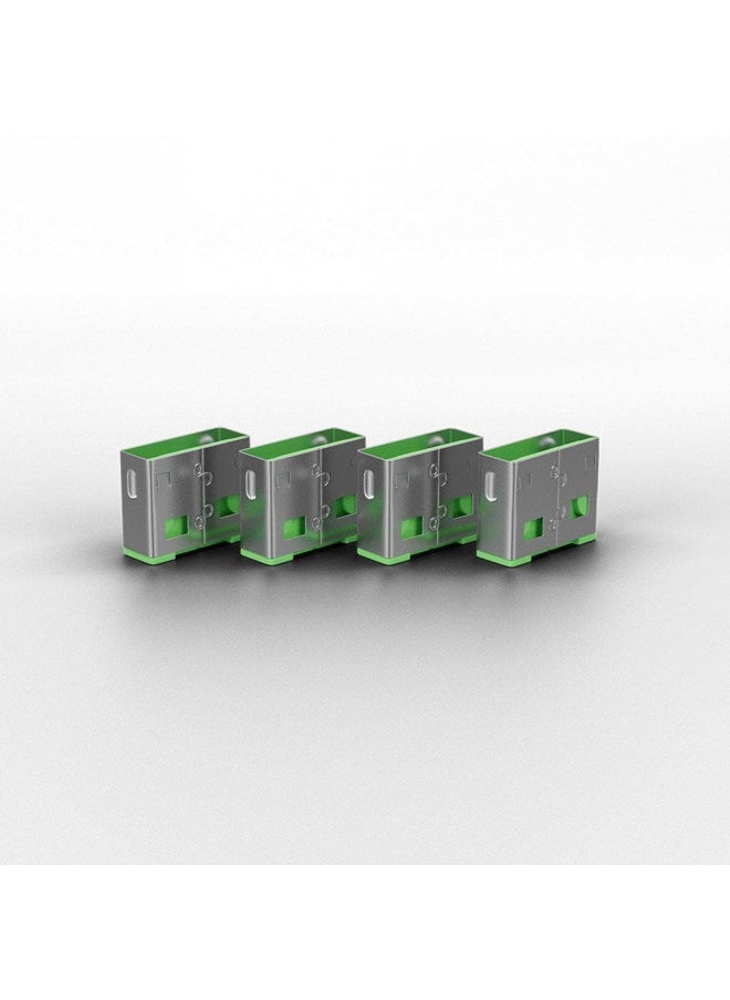 Lindy USB Port Blocker - Pack of 4, Green (40451)