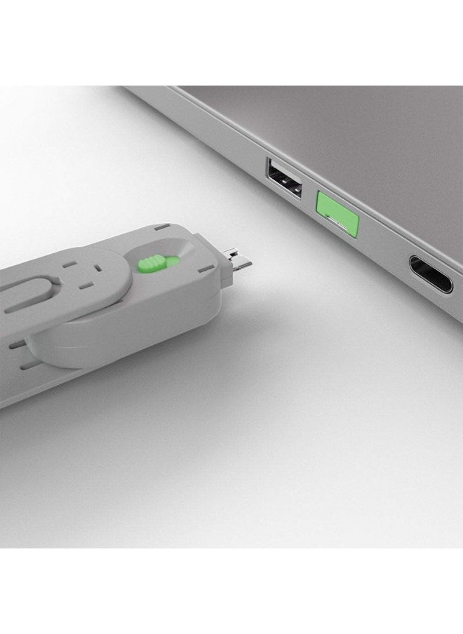 Lindy USB Port Blocker - Pack of 4, Green (40451)