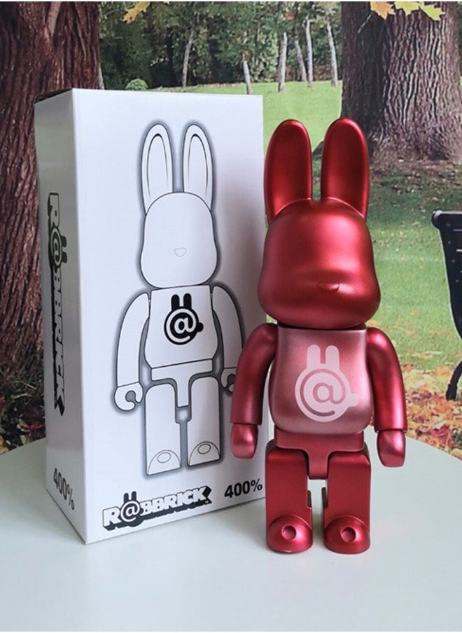 Bearbrick (electroplated red rabbit) statue, trendy culture, dolls, ornaments