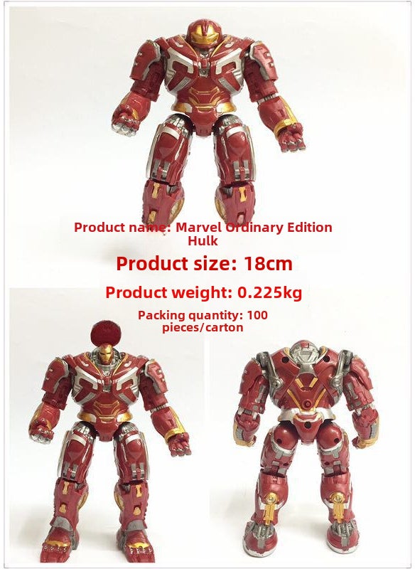 1 x 5 pcs Iron Man vs Hulk Chrome Plated Standard Figurine New ordinary anti-Hulk