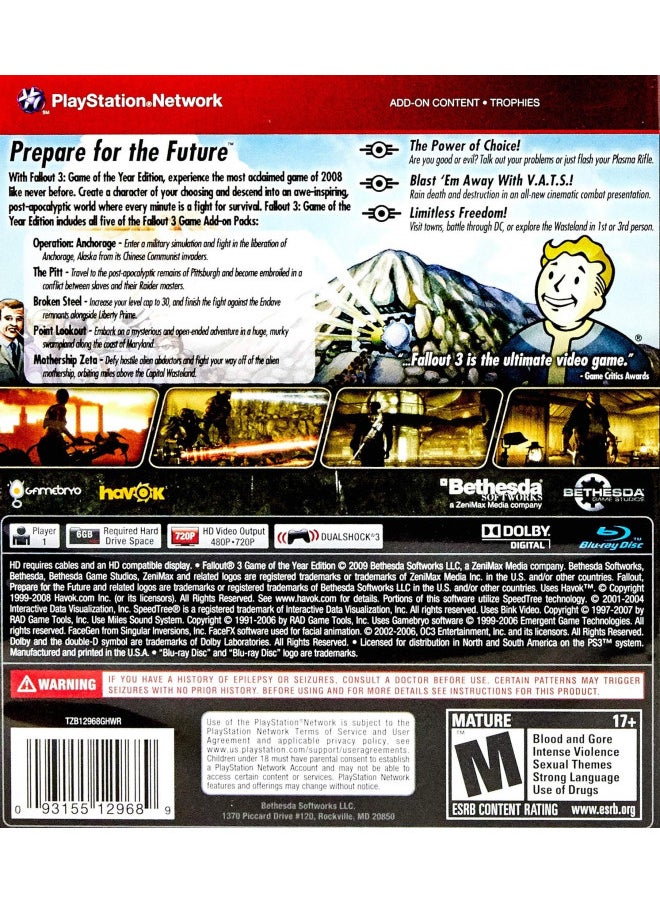 Fallout 3 - PlayStation 3 Game of the Year Edition