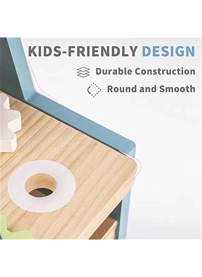 Mini Wooden Play Tool Workbench Set for Kids Toddlers - Construction Toys Gift for 18 Months 2 3 4 5 Years Old Boys Girls