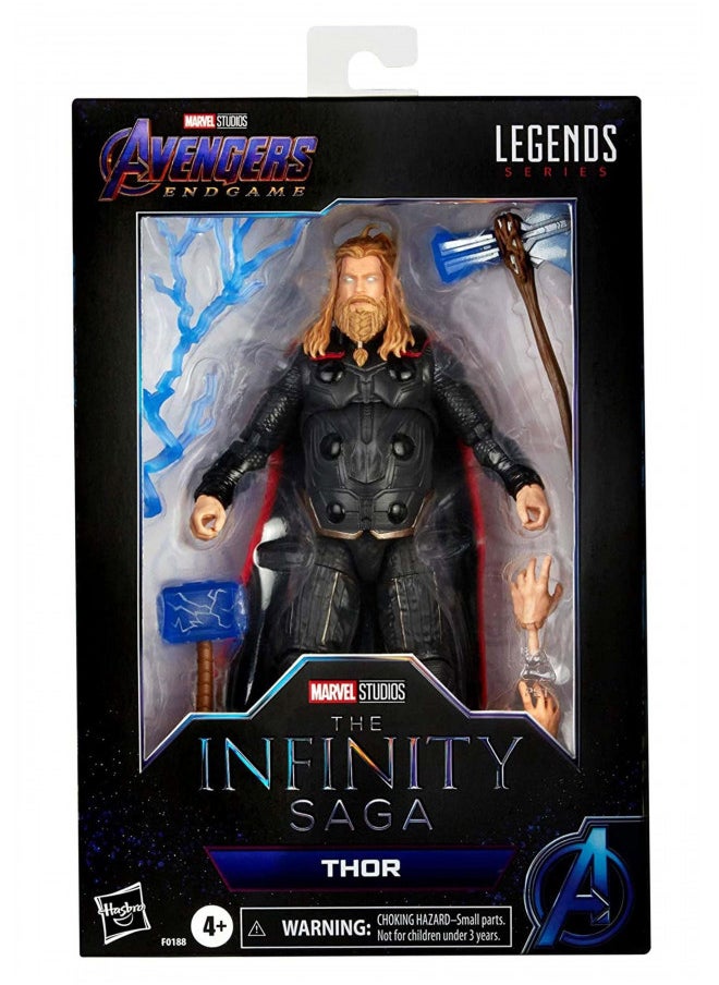 Marvel Hasbro Legends Series 6-inch Scale Action Figure Toy Thor, Infinity Saga Character, Premium Design, Figure and 5 Accessories