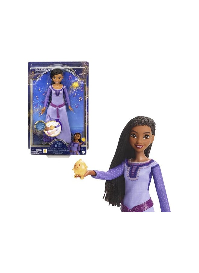 Mattel Disney Wish Singing Asha of Rosas Fashion Doll & Star Figure, Posable with Removable Outfit, Sings This Wish in English