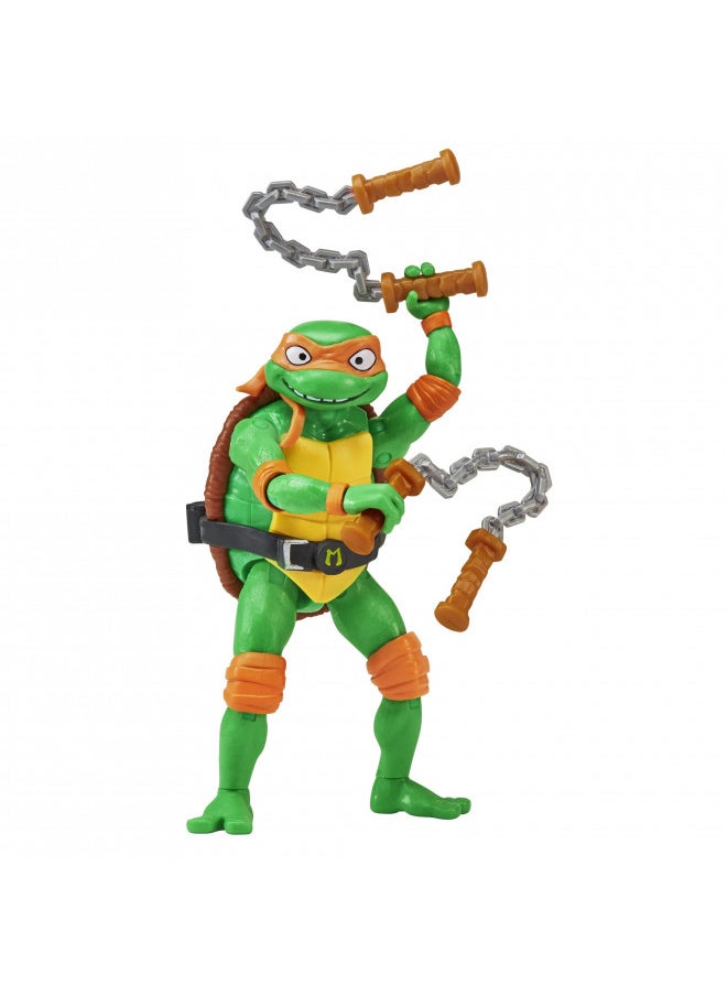 Teenage Mutant Ninja Turtles: Mutant Mayhem 4.25 Michelangelo Basic Action Figure by Playmates Toys