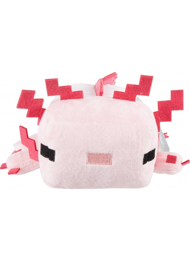 Minecraft Basic 8-Inch Plush Axolotl Stuffed Animal Figure, Soft Doll Inspired by Video Game Character