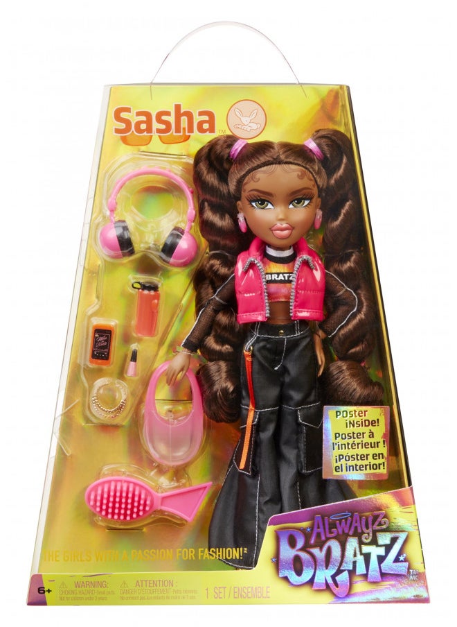 Bratz Alwayz Sasha Fashion Doll with 10 Accessories and Poster