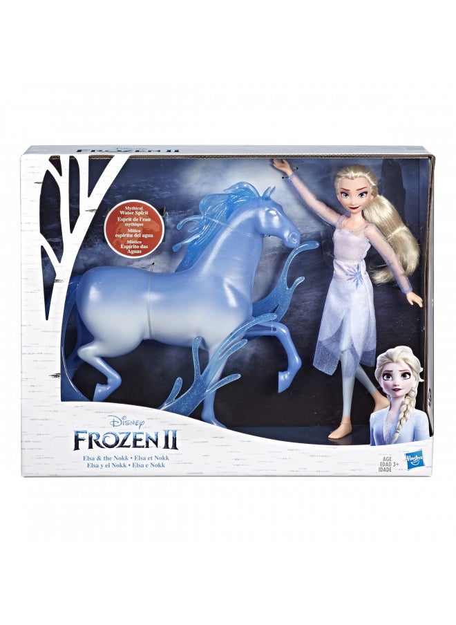 Disney Frozen 2 Elsa Doll and Nokk Figure, Toy for Kids 3 and Up