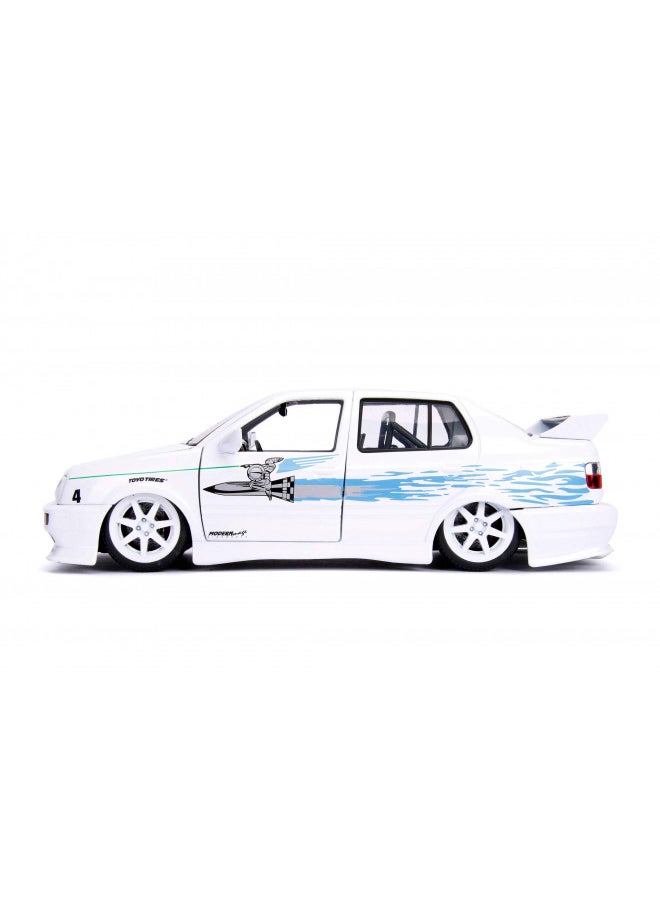 Jada Toys Fast & Furious 1:24 Jesse's Volkswagen Jetta Die-cast Car, Toys for Kids and Adults, White (99591W)