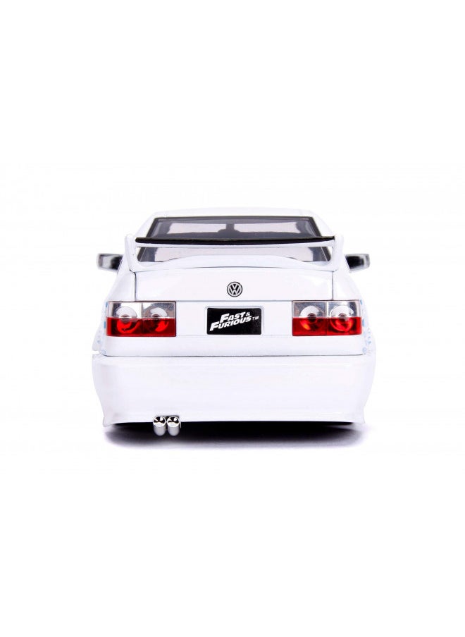 Jada Toys Fast & Furious 1:24 Jesse's Volkswagen Jetta Die-cast Car, Toys for Kids and Adults, White (99591W)