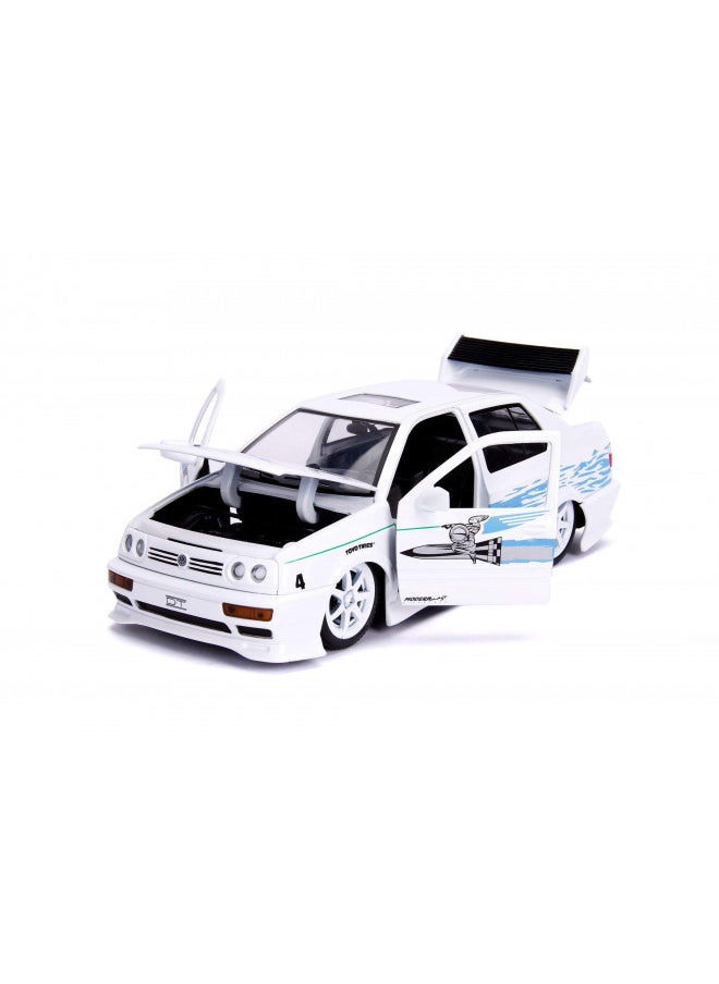 Jada Toys Fast & Furious 1:24 Jesse's Volkswagen Jetta Die-cast Car, Toys for Kids and Adults, White (99591W)