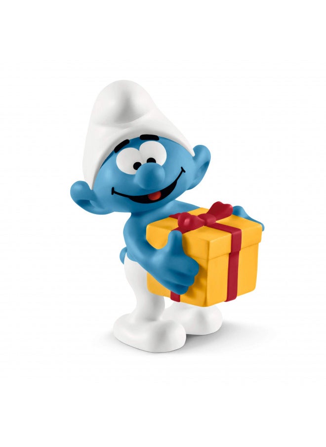 Schleich Smurf, Retro Toys for Kids, Smurf with Present Toy Figurine