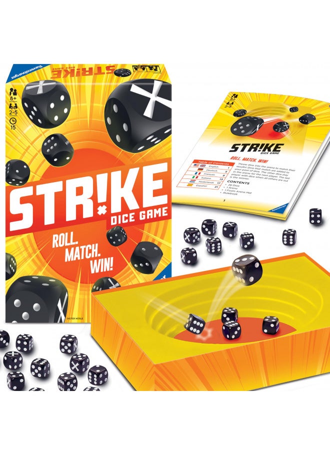 Ravensburger Strike - Classic Dice Game for Kids and Adults - Roll. Match. Win!