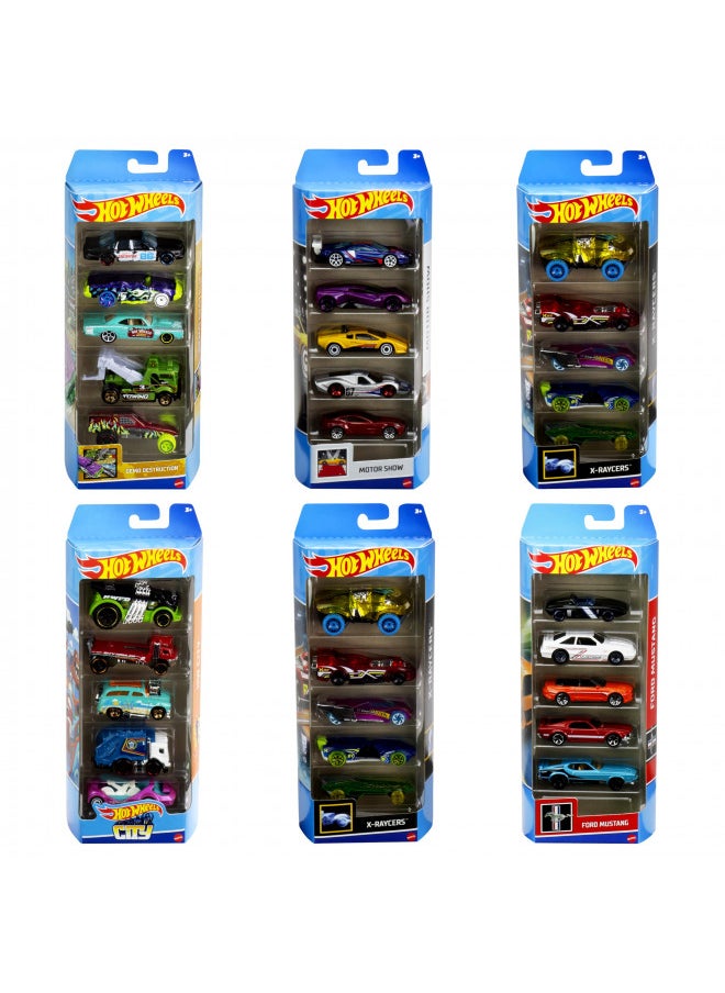 Hot Wheels 01806 Hot Wheels Car Assortment 5 Count