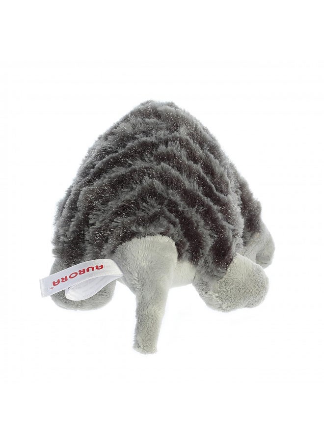 Aurora® Adorable Mini Flopsie Armadillo Stuffed Animal - Playful Ease - Timeless Companions - Gray 8 Inches