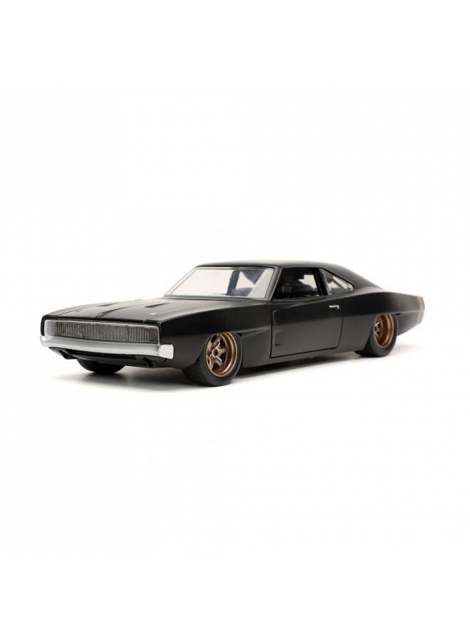 Jada Toys FF9 68 Dodge Charge 1/24 Vehicle 4PC, Black