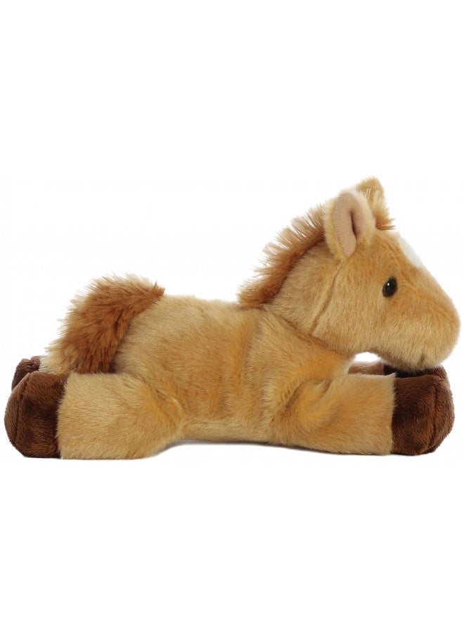 Aurora® Adorable Mini Flopsie Prancer Stuffed Animal - Playful Ease - Timeless Companions - Brown 8 Inches