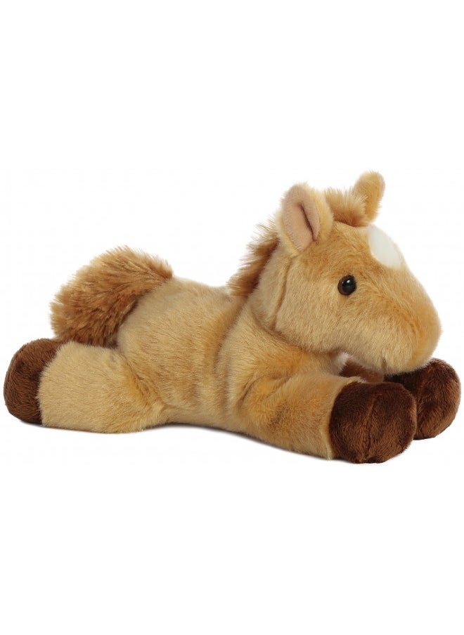 Aurora® Adorable Mini Flopsie Prancer Stuffed Animal - Playful Ease - Timeless Companions - Brown 8 Inches