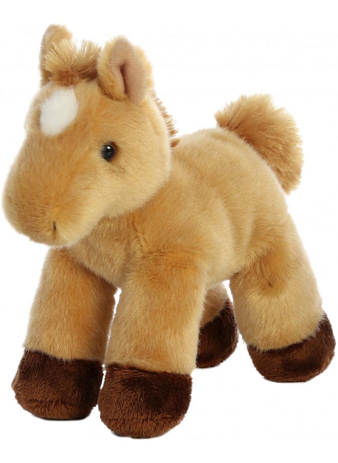 Aurora® Adorable Mini Flopsie Prancer Stuffed Animal - Playful Ease - Timeless Companions - Brown 8 Inches