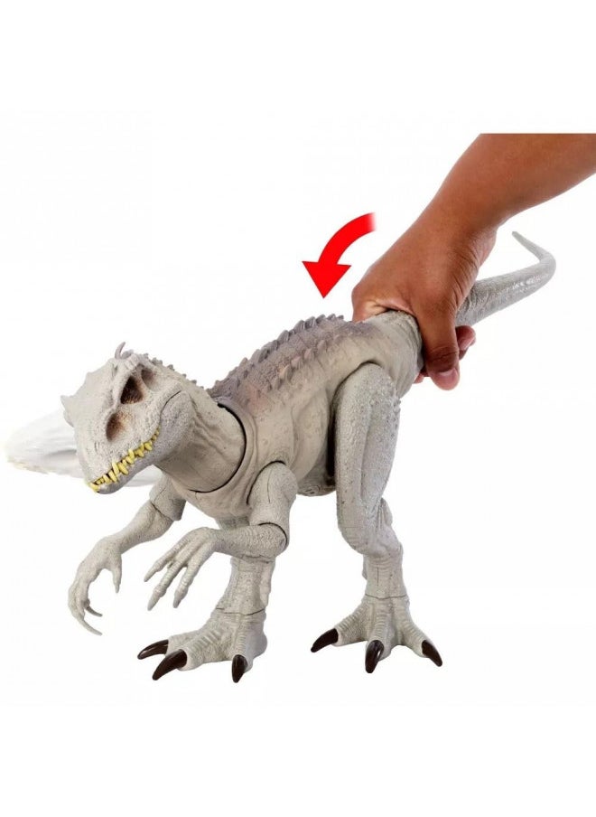 Jurassic World Indominus Rex Dinosaur Toy with Lights, Sounds, Chomp and Side to Side Neck Motion, Camouflage N Battle I-Rex, Digital Play