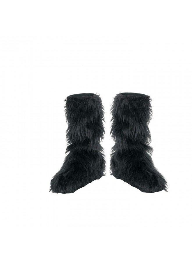 Disguise Kids Black Furry Boot Covers Standard