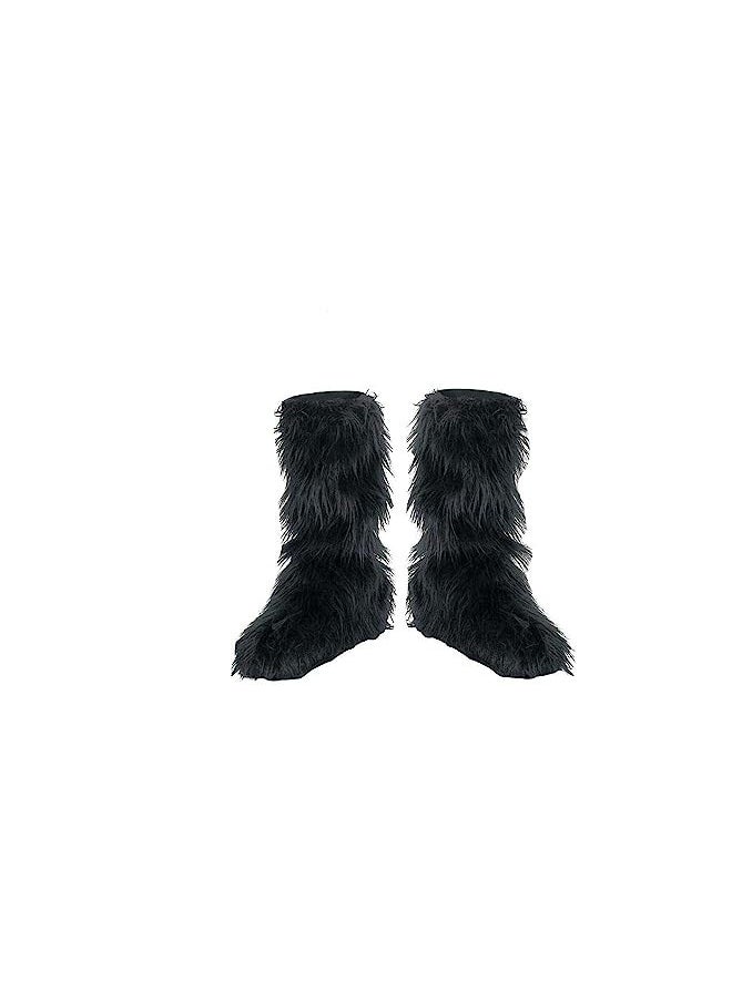 Disguise Kids Black Furry Boot Covers Standard