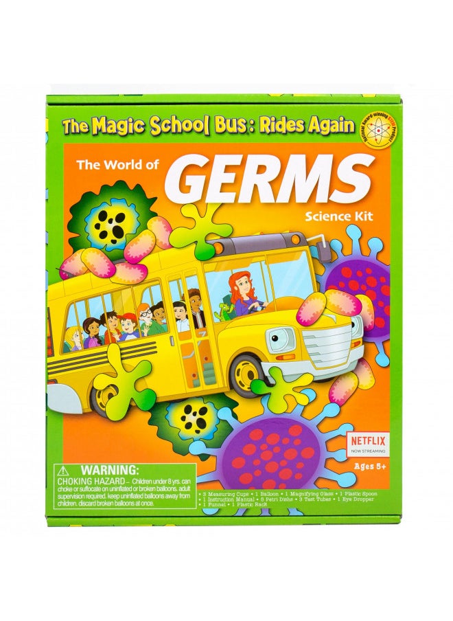 The Magic School Bus Rides Again: The World of Germs By Horizon Group USA, Homeschool STEM Kits For Kids, Includes Hands-On Educational Manual, Magnifying Glass, Petri Dish, Test Tubes & More, Multi