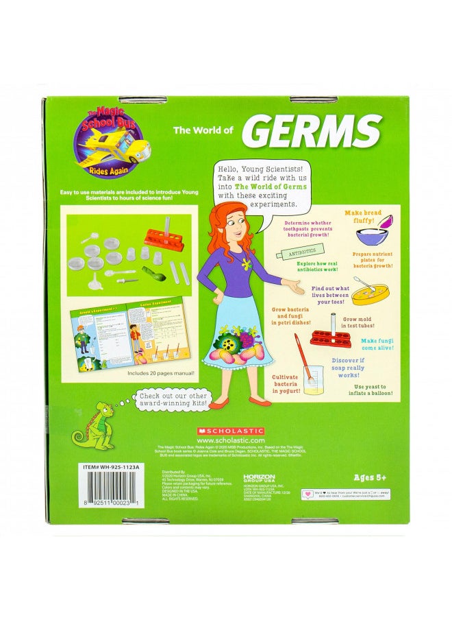 The Magic School Bus Rides Again: The World of Germs By Horizon Group USA, Homeschool STEM Kits For Kids, Includes Hands-On Educational Manual, Magnifying Glass, Petri Dish, Test Tubes & More, Multi