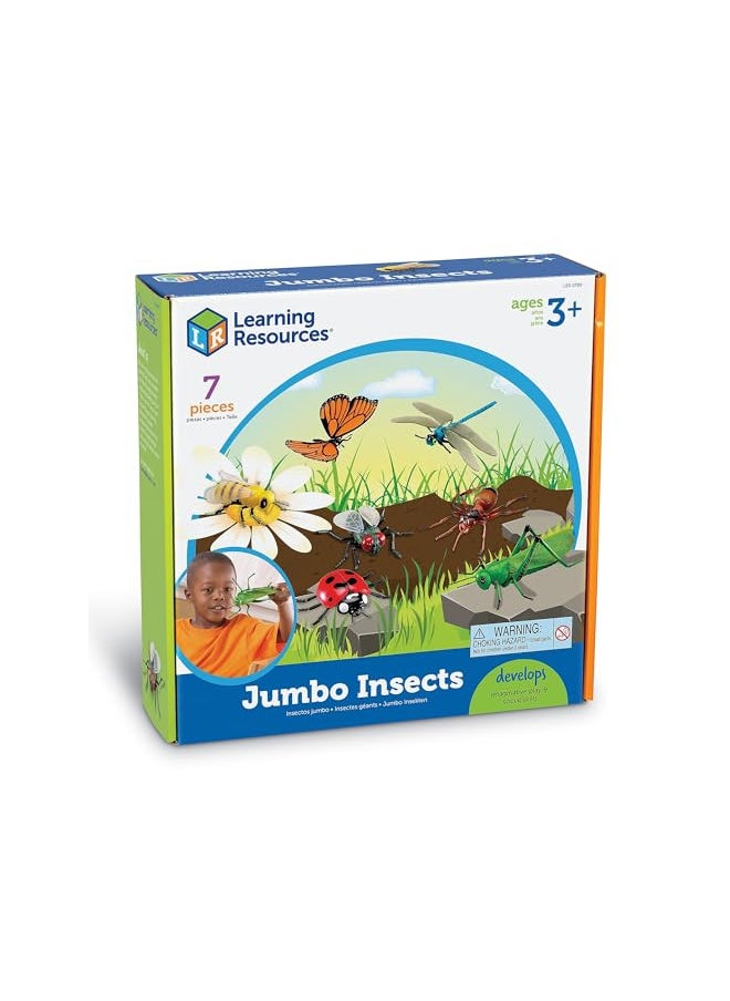 Learning Resources Jumbo Insects - 7 Pieces, Ages 3+ Toddler Learning Toys, Animal Toys for Kids, Preschool Science Learning Toys