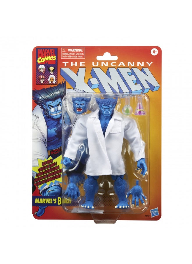 Marvel Legends Series X-Men Beast 6-inch Action Figure Toy, 4 YEARS+, 5 Accessories