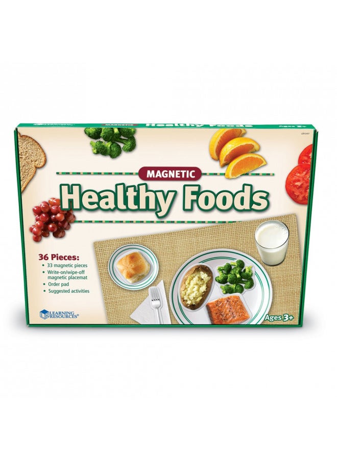 Learning Resources Magnetic Healthy Foods, Magnetic Food, 34 Pieces, Ages 3+